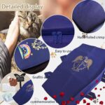 Indigo eco-friendly pet burial bag with reinforced handles, shown ready for a pet's dignified farewell ceremony.