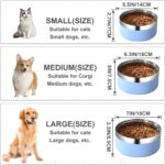 A single personalized RTYVBMX blue stainless steel dog bowl with custom laser-engraved text.